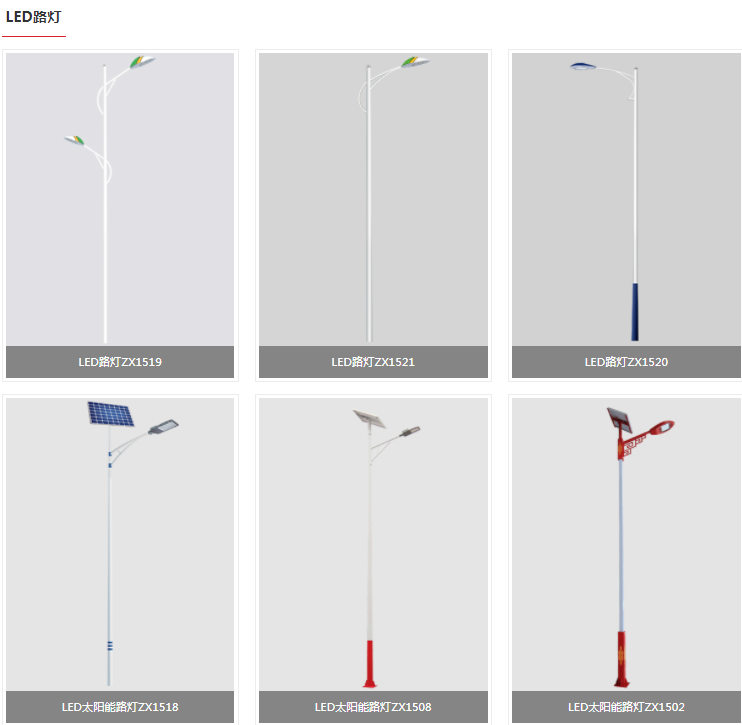 LED路灯产品型号