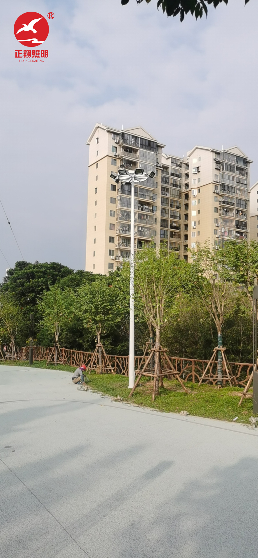 广场高杆路灯工程案例